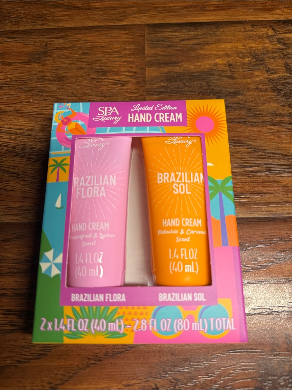 SPA Luxury Brazilian Flora & Brazilian Sol Hand Cream Duo - new in box